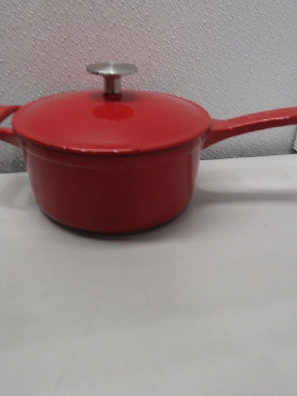 Made In Enameled Cast Iron Saucepan w/Lid, 2 Qt. - Red